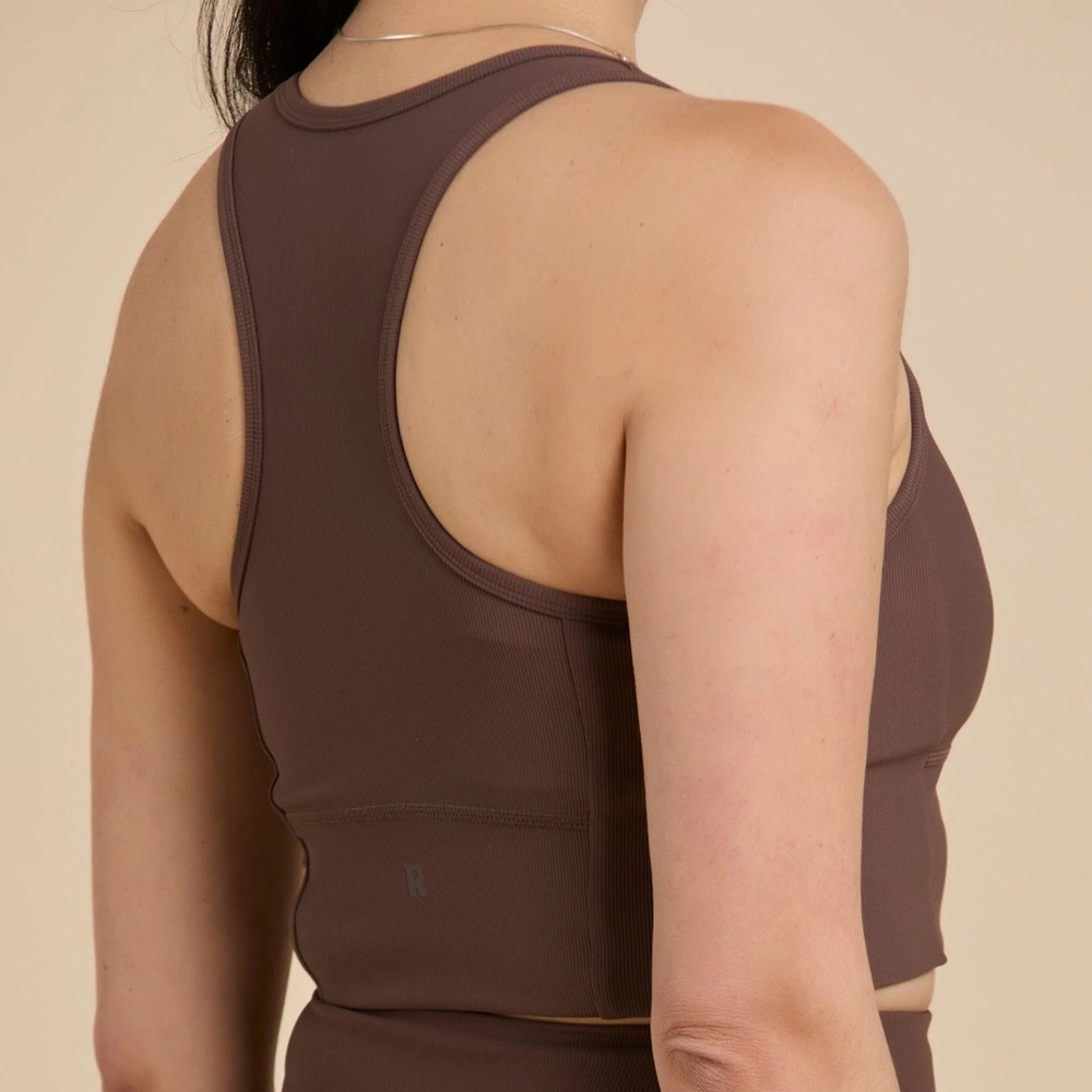 Recess Pickleball Stevie Crop Bra in Espresso - Picture 2 of 10